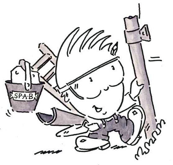 Mr Spabby character for National Maintenance Week