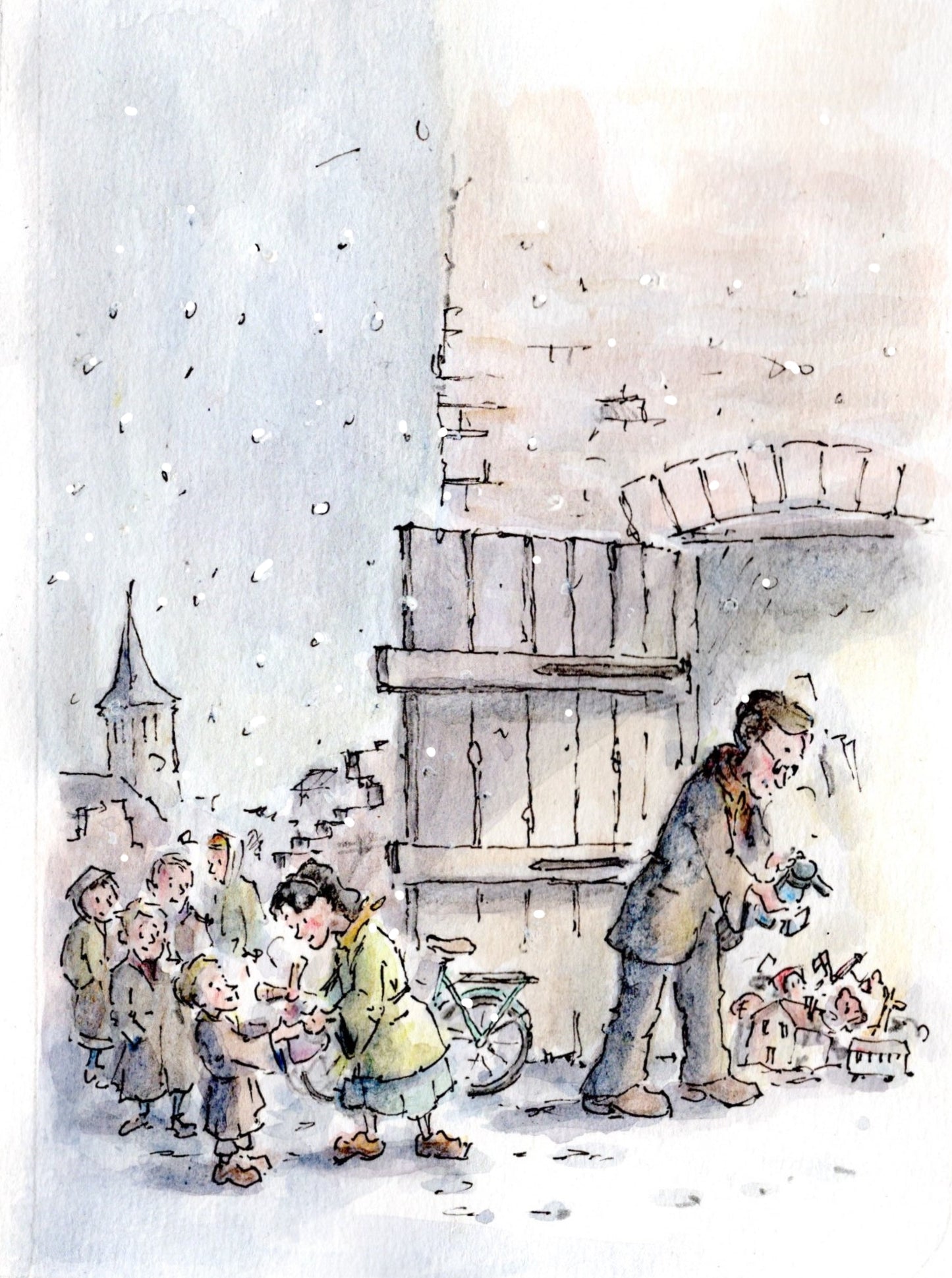 Christmas Card Illustrations for Tom Palmer