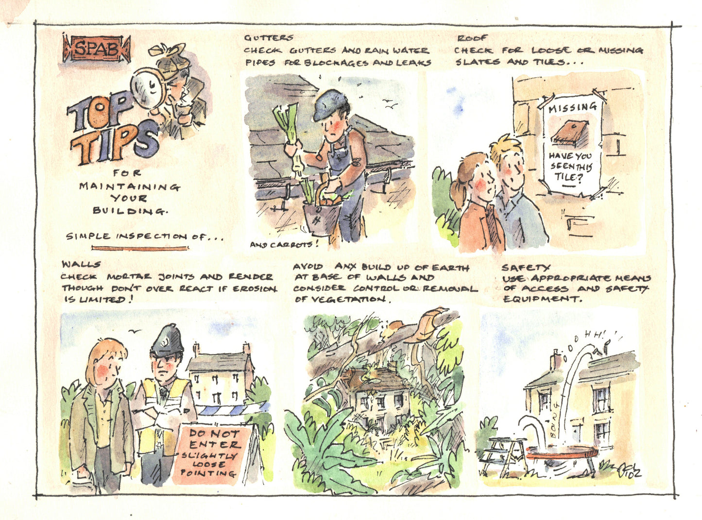 Other SPAB Cartoons and Illustrations